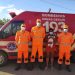 Bombeiros que auxiliam em parto em Araxá, visitam bebê pela primeira vez