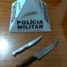 POLÍCIA MILITAR APREENDE ARMAS BRANCAS EM ARAXÁ/MG