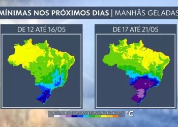 Brasil terá semana de frio intenso com neve, ‘chuva congelante’ e temperatura atípica para maio