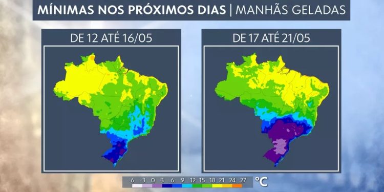 Brasil terá semana de frio intenso com neve, ‘chuva congelante’ e temperatura atípica para maio