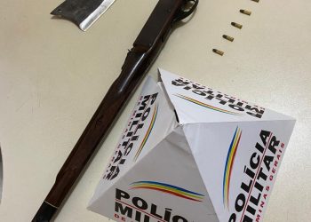 EM CAMPOS ALTOS, AUTOR É PRESO POR LESÃO CORPORAL E POSSE ILEGAL DE ARMA DE FOGO