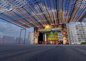 Grande Arraiá: estrutura começa a ser montada no Estádio Fausto Alvim