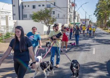 Adoção e cadastro para o projeto CastraAção marcam a 7ª edição da “Cãominhada” em Araxá