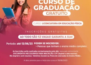 Polo UAB Araxá oferta vagas para curso superior de Licenciatura em Educação Física