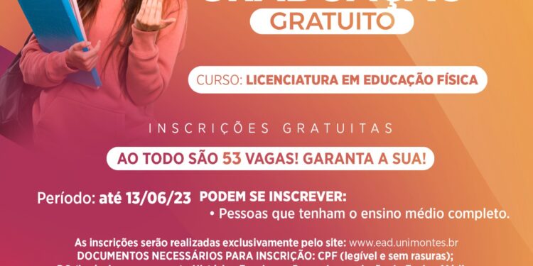 Polo UAB Araxá oferta vagas para curso superior de Licenciatura em Educação Física