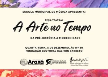 Escola Municipal de Música apresenta a peça teatral A Arte no Tempo, nesta quarta (6)