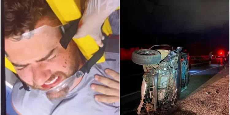 Sertanejo Zé Neto, dupla de Cristiano, sofre acidente de carro em rodovia do Triângulo Mineiro
