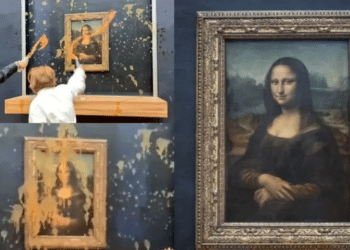 Manifestantes jogam sopa contra quadro de Mona Lisa em Paris