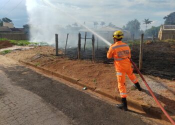 Incêndio atinge seis lotes vagos no bairro Parque das Flores