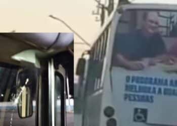 Atirador abre fogo contra ônibus do transporte coletivo e mulher é baleada em Araxá