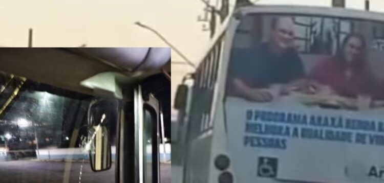 Atirador abre fogo contra ônibus do transporte coletivo e mulher é baleada em Araxá