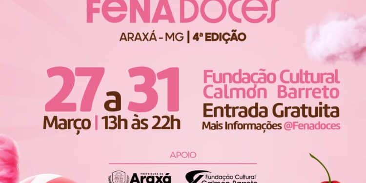 Fenadoces acontece de 27 a 31 de março em Araxá