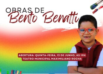 Teatro Municipal Maximiliano Rocha recebe a exposição Obras de Bento Benatti, com abertura nesta quinta (13)