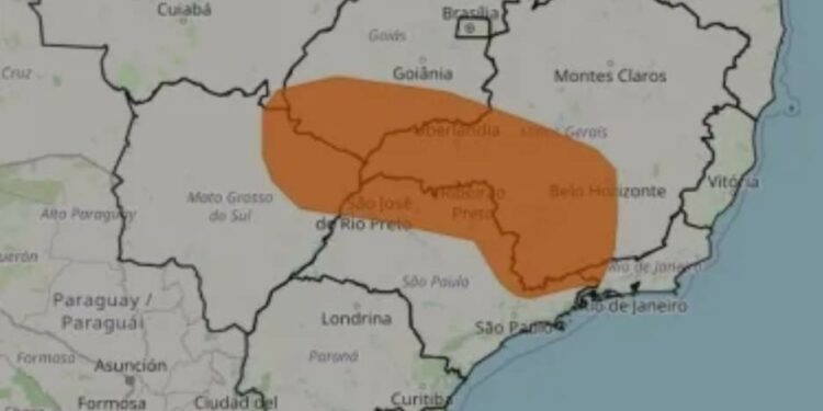 Alerta laranja: cinco estados estão em perigo para fortes chuvas, diz Inmet