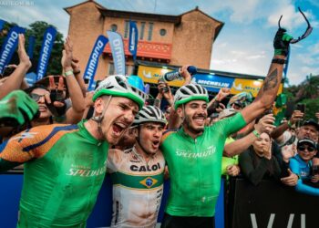 Sob os olhos do mundo, Araxá consagra trio de brasileiros no topo do Mountain Bike