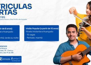 Escola Municipal de Música abre 55 vagas para cursos livres gratuitos de violino e violão