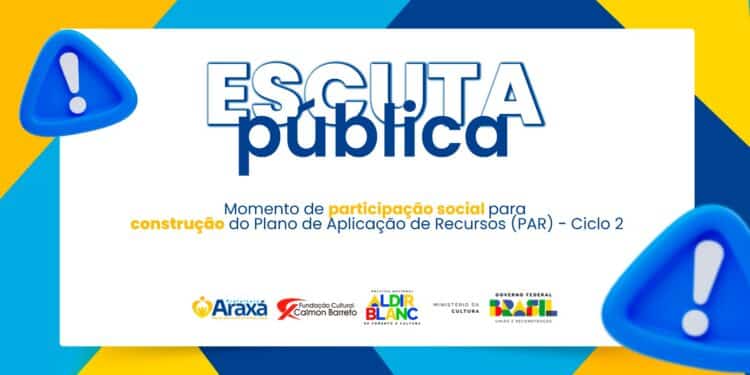 Escuta pública para aplicação dos recursos da Política Nacional Aldir Blanc será realizada na quinta (26)