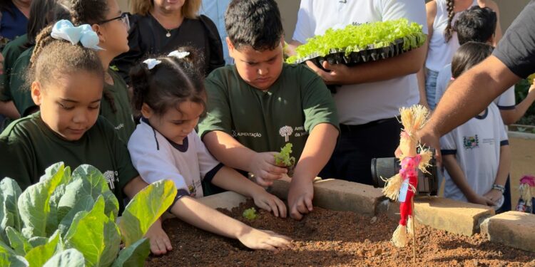 Prefeitura de Araxá e Mosaic inauguram horta sensorial e acessível na Escola Lia Salgado