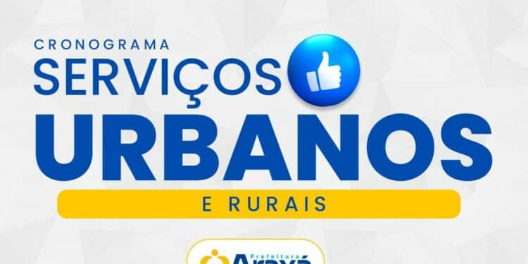 CRONOGRAMA SERVIÇOS URBANOS E RURAIS: QUINTA-FEIRA, 26 DE JUNHO