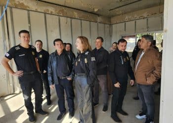 Autoridades visitam obras da nova sede da Delegacia Regional de Polícia Civil de Araxá