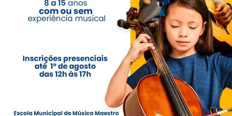 Escola Municipal de Música abre inscrições para formação da Orquestra Infantojuvenil