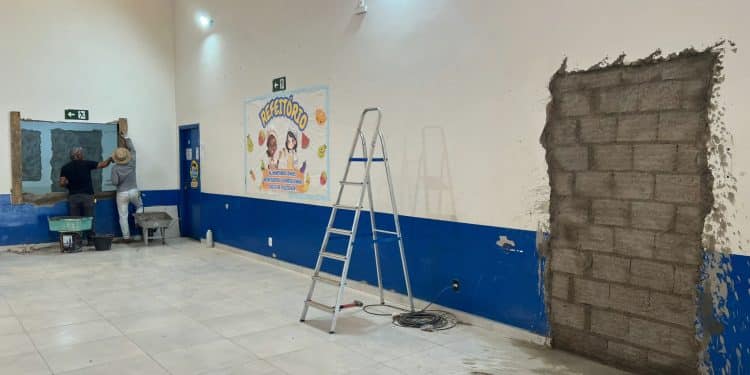 Unidades de ensino de Araxá recebem pequenas reformas e obras de manutenção durante o recesso escolar