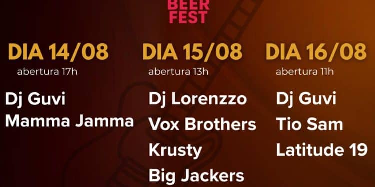 Araxá Beer Fest será realizado nos dias 14 a 16 de agosto na Fundação Cultural Calmon Barreto