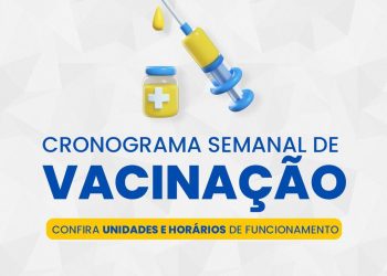 Cronograma semanal – de 1° a 5 de setembro