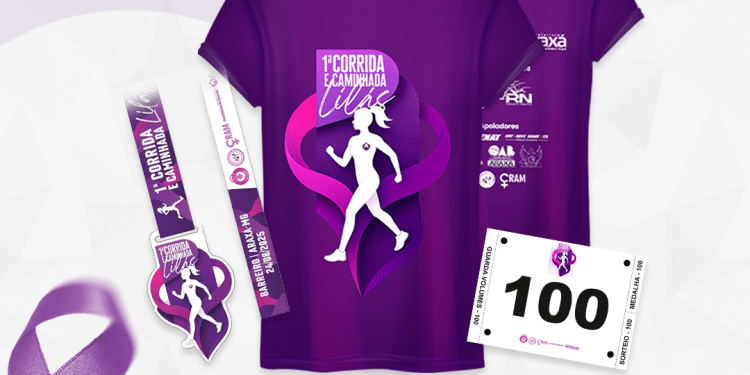 Retirada de kits para Corrida e Caminhada Lilás acontece exclusivamente nesta quarta-feira (20)