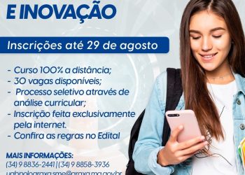 UAB Polo Araxá está com inscrições para curso gratuito de Pós-Graduação em Empreendedorismo e Inovação