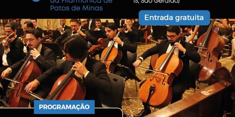 Orquestra Filarmônica de Patos de Minas realiza concerto gratuito em Araxá neste domingo