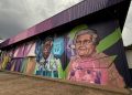 Ginásio Santa Luzia ganha mural que celebra a história e a memória afetiva de Araxá