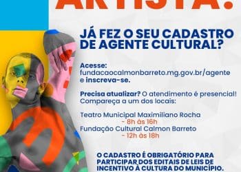 Fundação Cultural convoca artistas para realizarem ou atualizarem o Cadastro de Agente Cultural