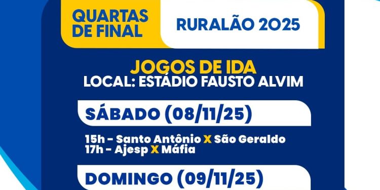 Quartas de final do Ruralão 2025 começam neste fim de semana no Estádio Fausto Alvim