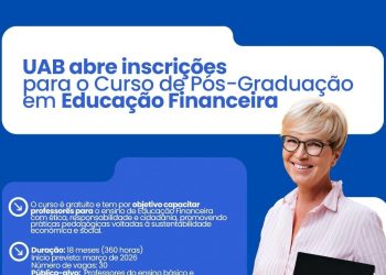 UAB Araxá abre inscrições para especialização gratuita em Educação Financeira voltada a professores