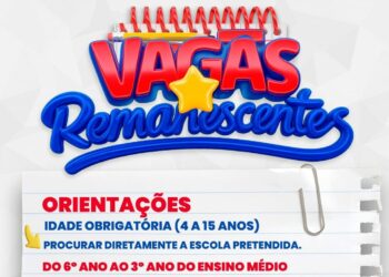 Encaminhamento para vagas remanescentes da rede de ensino começa em 27 de janeiro