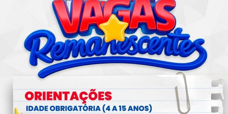 Encaminhamento para vagas remanescentes da rede de ensino começa em 27 de janeiro