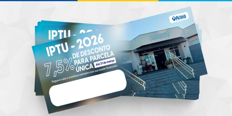 Carnês do IPTU 2026 começam a ser entregues nas residências em Araxá