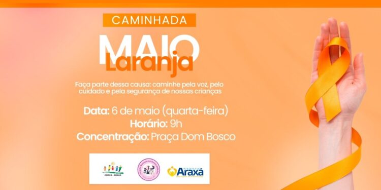 Araxá promove caminhada do Maio Laranja pela proteção de crianças nesta quarta (6)