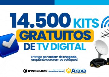 Moradores de Araxá receberão kits gratuitos de TV digital; veja como retirar