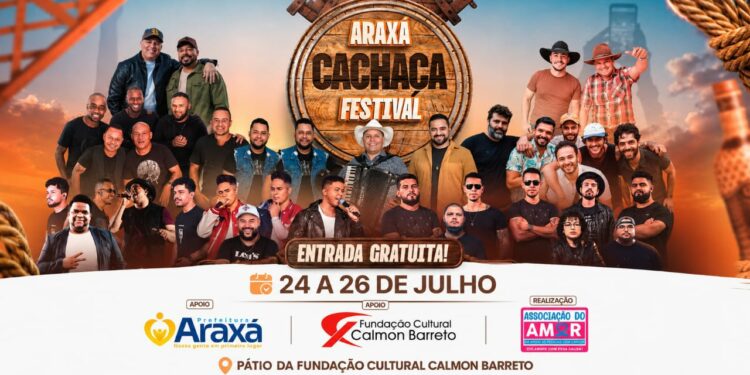 Fundação Cultural Calmon Barreto recebe a 1ª edição do Araxá Cachaça Festival de 24 a 26 de julho