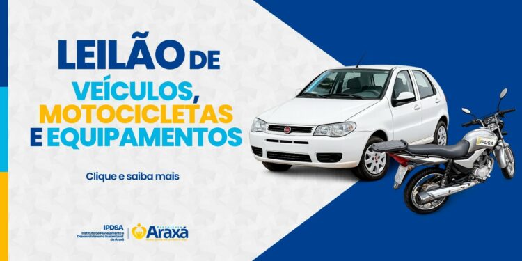 IPDSA realiza leilão on-line com veículos, motocicletas e equipamentos