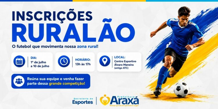 Prefeitura de Araxá abre inscrições para o Campeonato Ruralão 2026