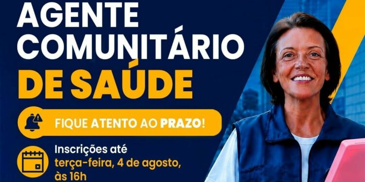 Inscrições para processo seletivo de Agentes Comunitários de Saúde terminam nesta terça-feira; taxa deve ser paga até quarta (5)