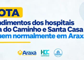 Atendimentos dos hospitais Casa do Caminho e Santa Casa seguem normalmente em Araxá