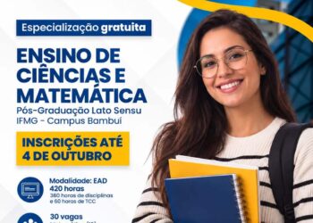 Polo UAB Araxá oferece 30 vagas para especialização gratuita em Ensino de Ciências e Matemática