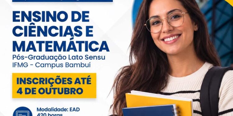 Polo UAB Araxá oferece 30 vagas para especialização gratuita em Ensino de Ciências e Matemática
