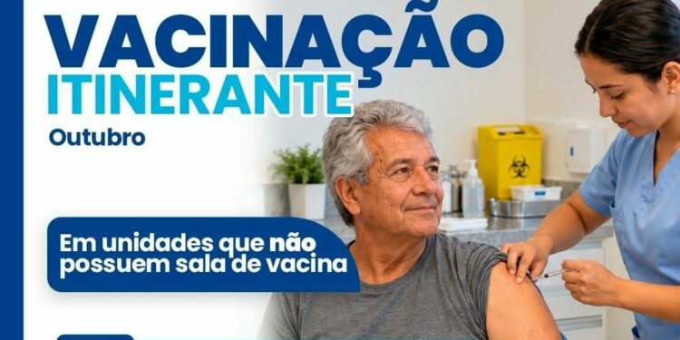 Prefeitura leva vacinação itinerante a 12 unidades de saúde em outubro