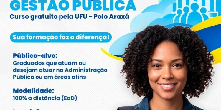 Polo UAB Araxá abre 15 vagas de Especialização em Gestão Pública pela UFU