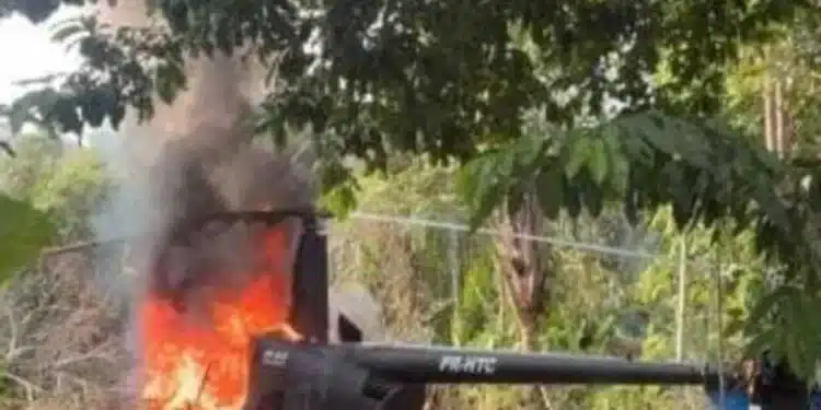 Helicóptero vindo da Venezuela é interceptado e destruído após ação da FAB